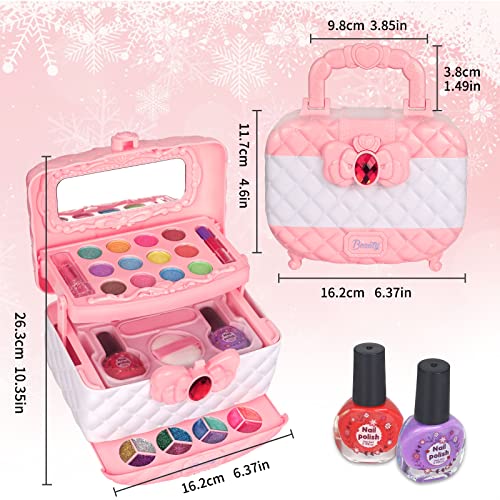Kids Makeup Kit for Girl Toys 42 Pcs Washable Toddler Makeup Kit, Girls Toys Real Cosmetic Makeup Set, Safe & Non-Toxic… - Image 6