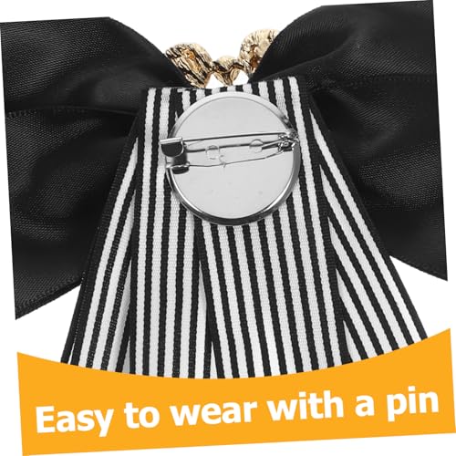 1Pc Elegant Pre Tied Bow Tie for Women Striped Fashion Accessory for Business Wear Parties and Special Occasions Made with Durable Cloth Material3