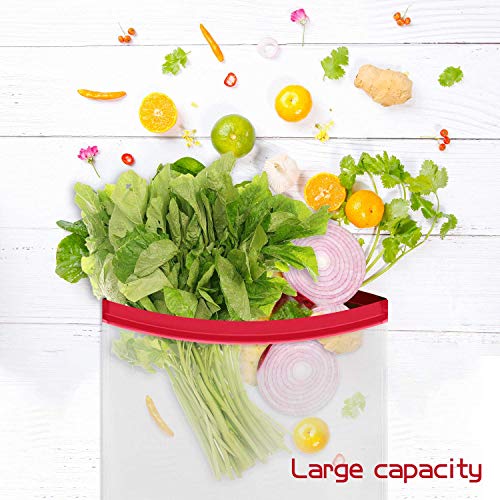 image for sherry Reusable Food Storage Bags,10 Pack Reusable Ziplock Bags Bread 
