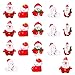 Amosfun 18Pcs Decorazioni Natalizie in Miniatura Mini Babbo Natale Pupazzo di Neve Figurine Natale Fata Accessori da Giardino Bambini Vacanze Invernali Regali per Feste Bomboniere