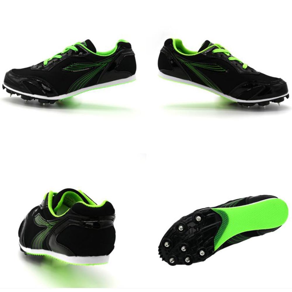 Chaussures d'Athlétisme à 7 Clous, Pointes Antidérapantes Légères et Respirantes pour Saut en Hauteur et Longueur, 30-46 EU