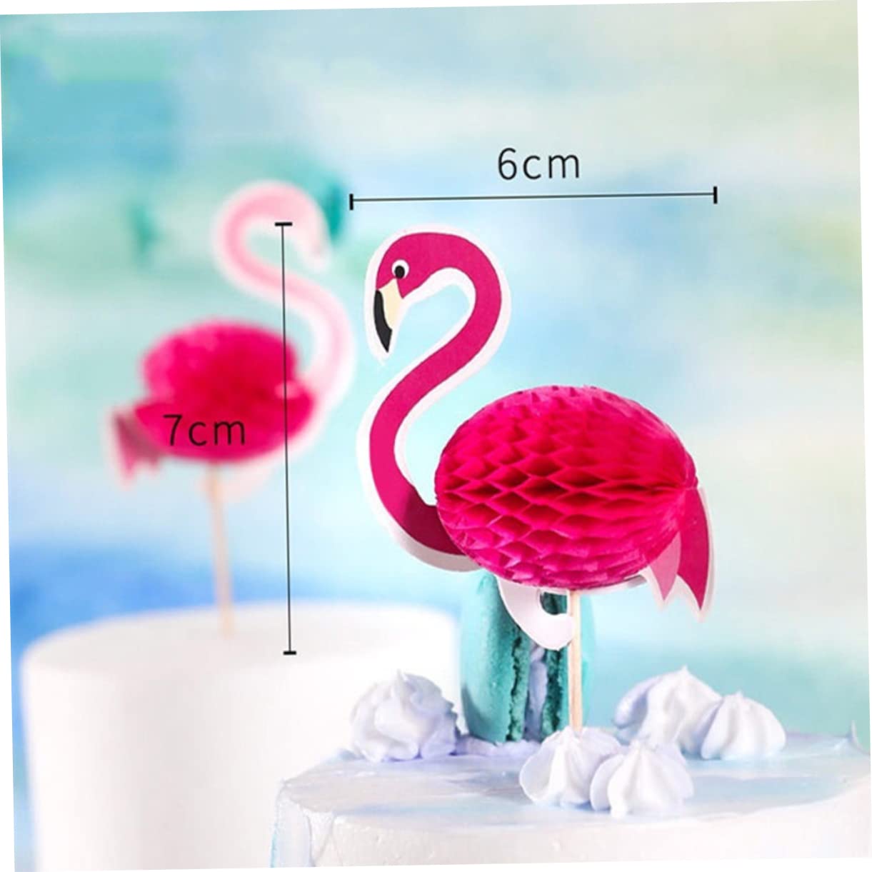20pièces Décorations De Gâteau Flamingo Et Ananas Plastique pour Anniversaire Picks De Gâteau Tropicaux Idéaux pour Et Desserts Fête
