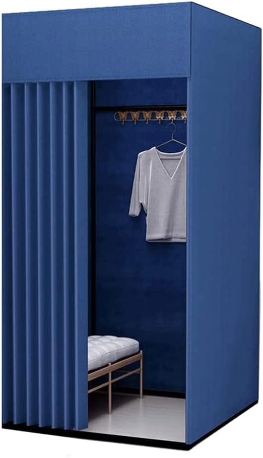 Fashion Changing Rooms Portable Clothing Store Fitting Room Easy Portable Temporary Locker Room Simple Metal Frame Dressing Room Mall Changing Room Bedroom Furniture