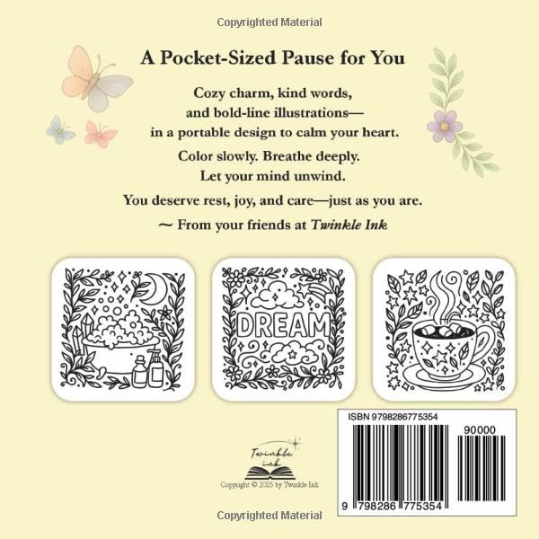 Twinkle Ink Mini Coloring: Be Kind, Unwind Self-Care Coloring Book image 3