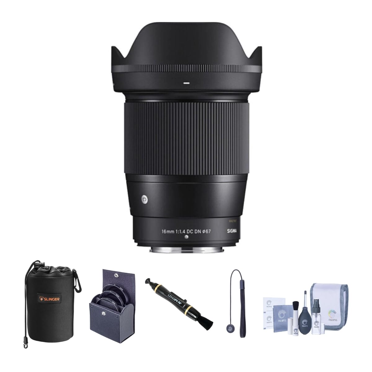 Sigma 16mm f/1.4 DC DN Contemporary Lens Nikon Z Bundle 67mm F