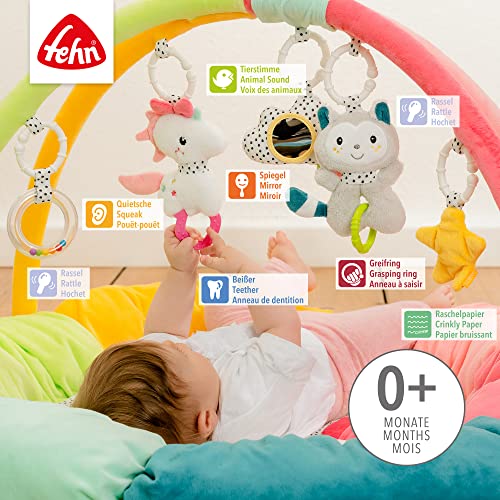 Fehn-3-D-Activity-Nest-Spielbogen-Aiko-Yuki--Baby-Krabbeldecke-rund-mit-5-abnehmbaren-Spielzeugen-zum-Greifen--Spieldecke-fur-Babys-und-Kinder-ab-0-Monaten--Krabbelmatte-als-Geschenk-zur-Geburt