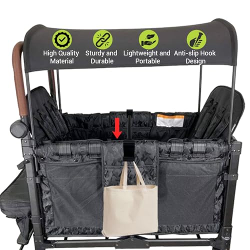 Image of Stroller Wagon Support Bar Compatible with WONDERFOLD W4 Elite Wagon, Wagon Support Bar for WONDERFOLD W4 Veer Wagon - Black