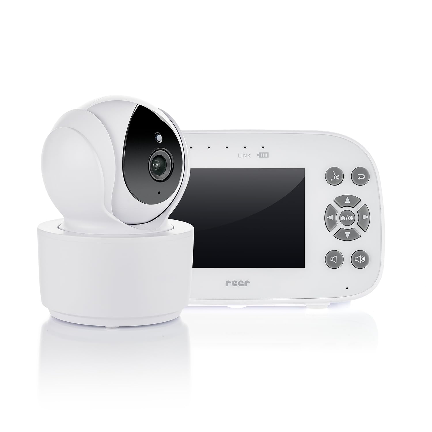 Reer BabyCam XL Move | Vigilabebés Digital | tecnología FHSS a Prueba de escuchas | Pantalla TFT de 4,3" | Alcance de 300 m | cámara giratoria e inclinable | visión Nocturna | función de