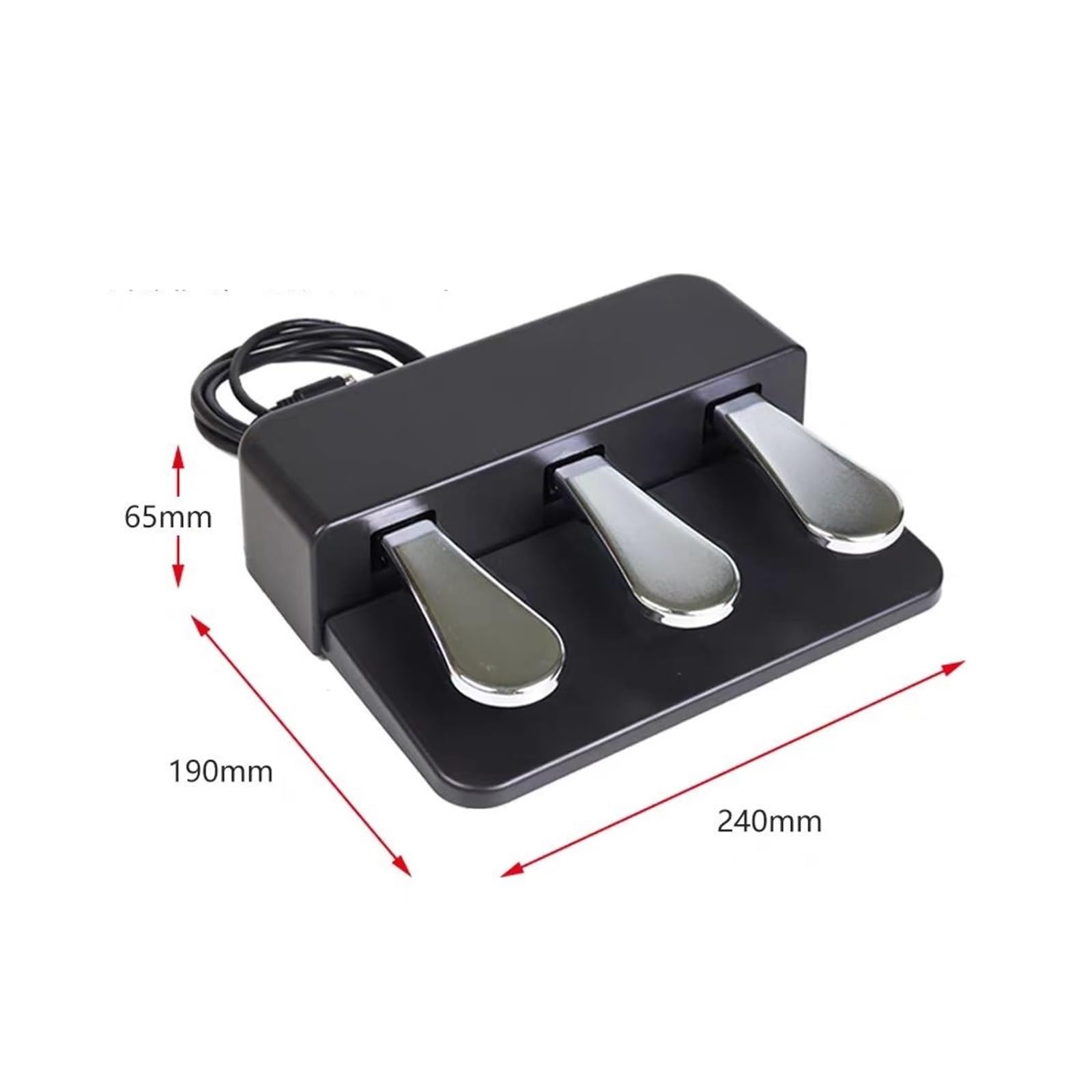 Pedale Sustain Triplo A 6 Pin For Pianoforte Digitale - Compatibile Con Yamaha P125 P128 P225 P48(P225)