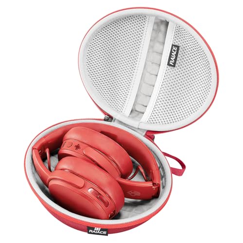 Image of Hard Travel Carrying Case Compatible with Skullcandy Crusher Over-Ear Headphones. (Case Only, Not Include The Device) (Red)