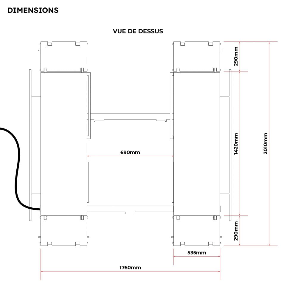 Autobest - Pont ciseau 3 tonnes électro hydraulique - livré prêt pour Utilisation
