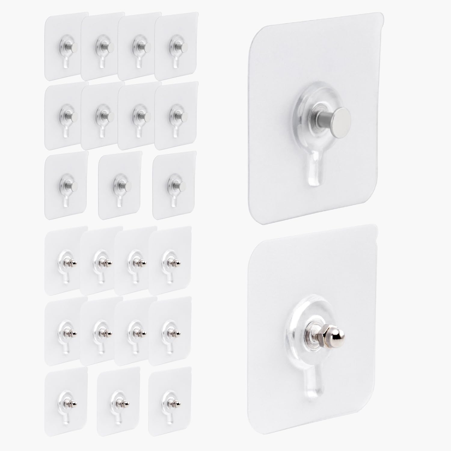 Kit para colgar cuadros, 22 piezas, ganchos de marco sin taladro con hardware, capacidad de 44 libras