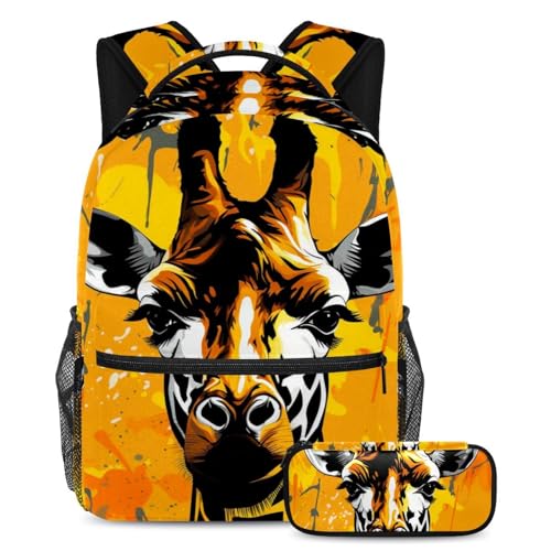 Sac à dos école girafe et trousse pour accompagner les journées des étudiants