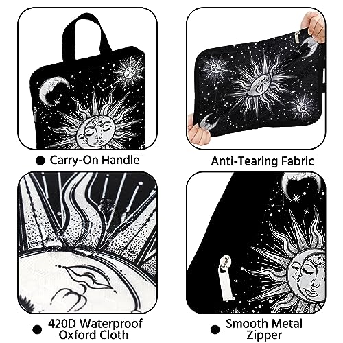 6 Pcs Compression Packing Cubes Waterproof Suitcase Travel Bag Luggage Backpack Organizer Travel Cubes for Packing-Gothic Style2