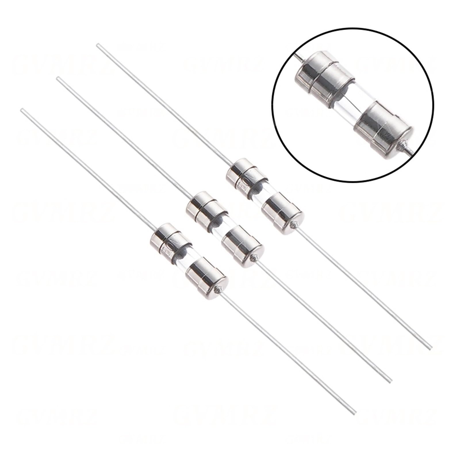 100 Teile/los 3,6x10mm Glassicherung Mit Führt Axial Bedrahtet Rohr 6.3A 10A AMP(Slow-T,6.3A)