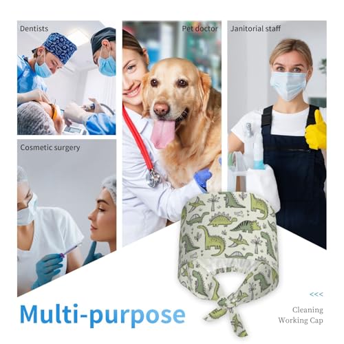 Image of Unisex Adjustable Surgical Sweatband - Elastic Bandage Cap - Scrub Caps for Nurse Working Cap