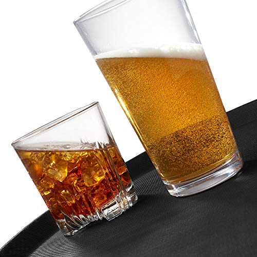 Jubilee 11" Round Restaurant Serving Trays (Set Of 2), Black - Nsf Certified Non-Slip Food Service Tray #TOP3