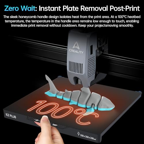 Image of BIQU CryoGrip Pro Glacier Build Plate for Creality K2 Plus 3D Printer | 370x370mm, Low Temperature Printing, Double-Sided Spring Steel Sheet, 1 Piece