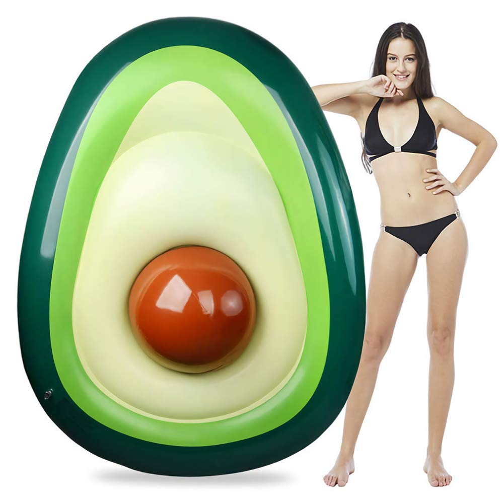JSUMING Inflatable Avocado Pool Float Summer Swimming Party Inflatables Raft Pool Toys for Kids Adults