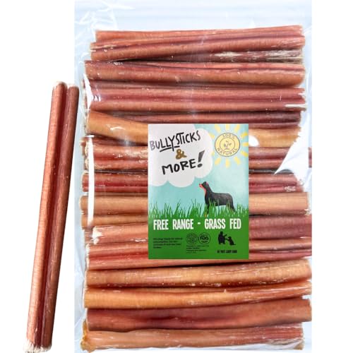 Image of BULLYSTICKS & MORE 6 Inch Bully Sticks (Regular - 30 Pack) | Bully Sticks for Medium Dogs | 100% Grass Fed Beef | Dog Parents Choice Bully Stick Dog Chews | No Hide Bully Bones