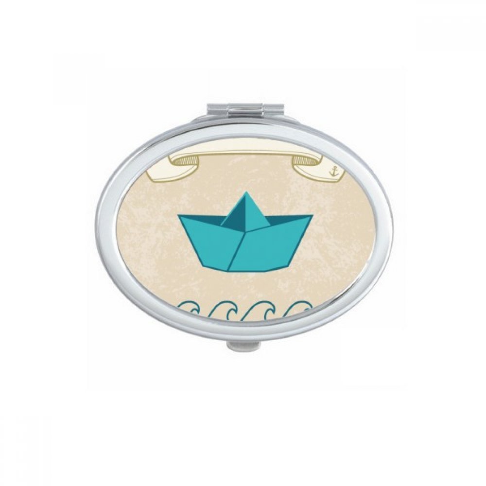 Miroir de maquillage fait à la main cadeau bateau d'amour poétique