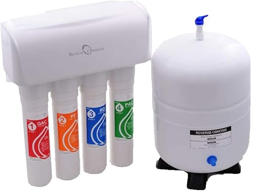 REIN Sistema de filtración de agua potable de ósmosis inversa de cambio rápido de 4 etapas