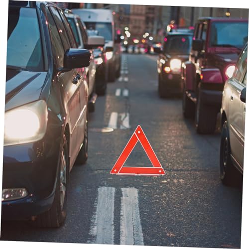 Triángulo de advertencia reflectante para seguridad vial miniatura 6