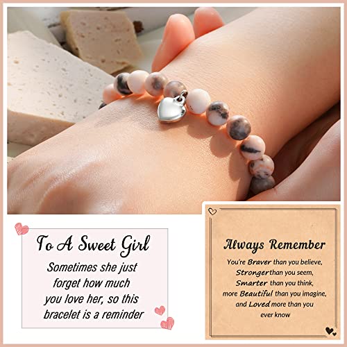 Hgdeer H0045-ALWAYS REMEMBER-PINK Teen Girl Gifts, Easter Gifts For Teen Girls Teenager Birthday Things Pink Stuff Cool Jewelry Trendy Bracelets Girl Valentines Day Gifts Ideas Age 4 5 6 8 9 10 12 14 16 thumb #1