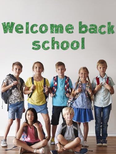 Image of 237 Pcs Glitter Bulletin Board Letters, Numbers and Punctuation 4 Inch | Cut Out Letters for Bulletin Board Decorations, Poster Board Letters Alphabet Cutouts for Classroom Wall Decor (Green)