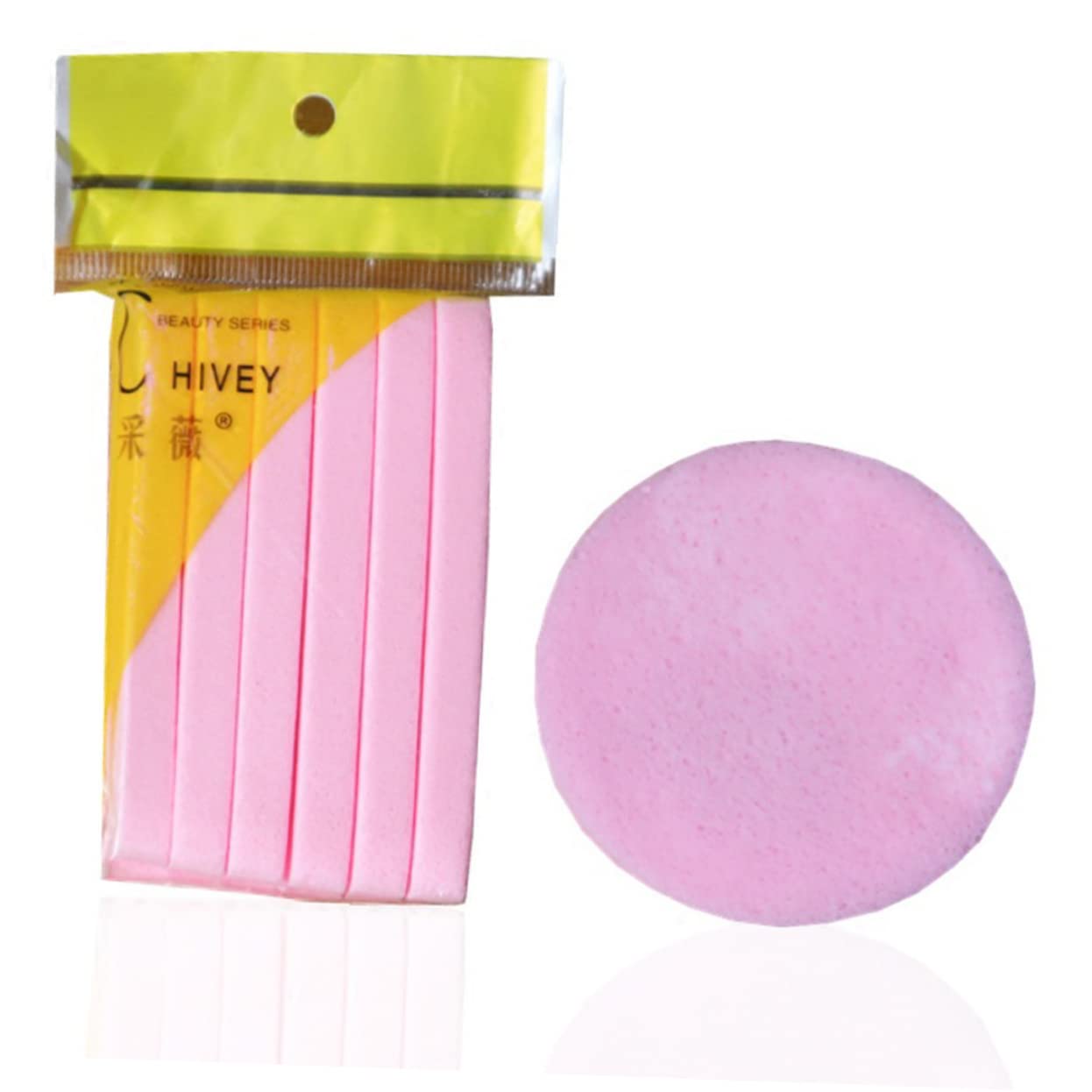 Ipetboom Pack 12 Exfoliating Sponge Face Facial Cleansing Sponge Esponjas Para Makeup Powder Puffs Powder Sponges Espojabon Exfoliante Natural Sponges Make up Makeup Puff Pink