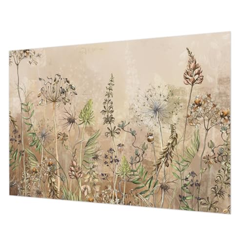 Décor mural intissé fleurs rustiques pour chambre à coucher