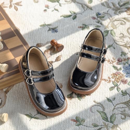 Image of GINFIVE Toddler Girls Mary Jane School Oxford Dress Flat Shoes for Wedding