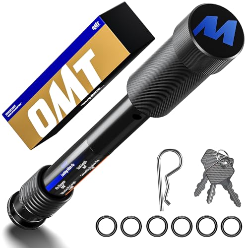 Image of Orion Motor Tech Locking Hitch Pin, Fits 2 inch & 2.5 inch Receiver with 5 /8 inch Diameter Hitch Pin Lock, Anti-Theft Steel Hitch Pin Lock with Key for Class III IV, Anti-Rattle Trailer Hitch Pin with O-Rings