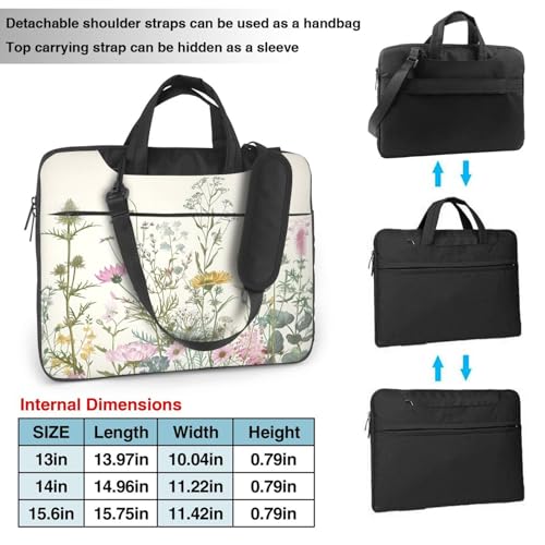 Funda para portátil con diseño retro floral miniatura 3