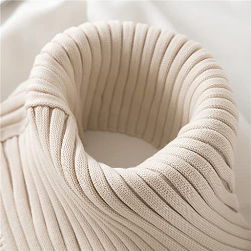 Women Winter Ribbed Knit Turtleneck Fake Collar Solid Color Detachable Triangular Scarf Shawl Wrap Neck Warmer False C4