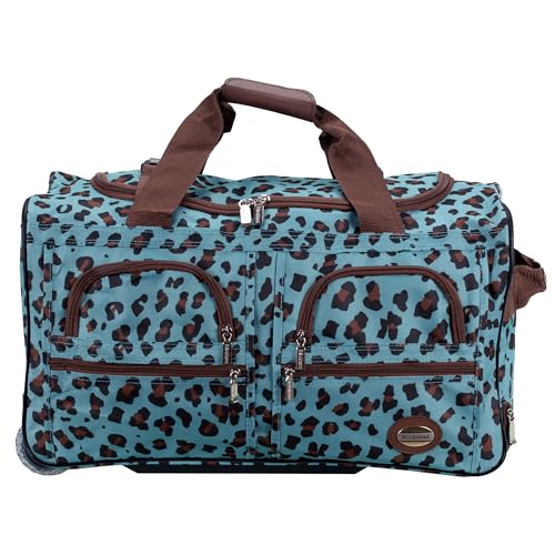 Image of Rockland Rolling Duffel Bag, Black, 22 inch