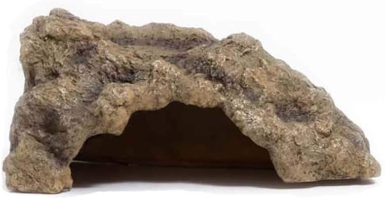 Simulation Resin Hideout, Amphibian Aquarium Reptile Box Hideout- Habitat Corner Decor Lizard Snake Turtle Hideouts (14 * 10.5 * 8cm)