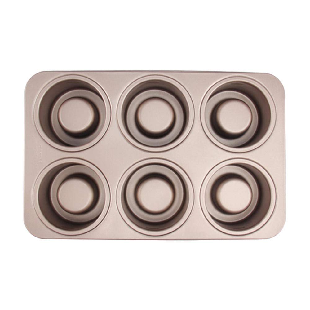 Moules À Gâteau,6 Trous Tasse Forme Gâteau Moule Pan Antiadhésif Shortcake Pan Comestible Alimentaire Bol Maker Miche Mini Muffins 1Pcs
