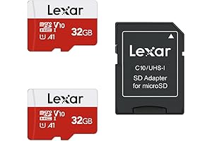 Lexar 32GB Micro SD Card 2 Pack: Pack of 2 Powerful UHS-I...