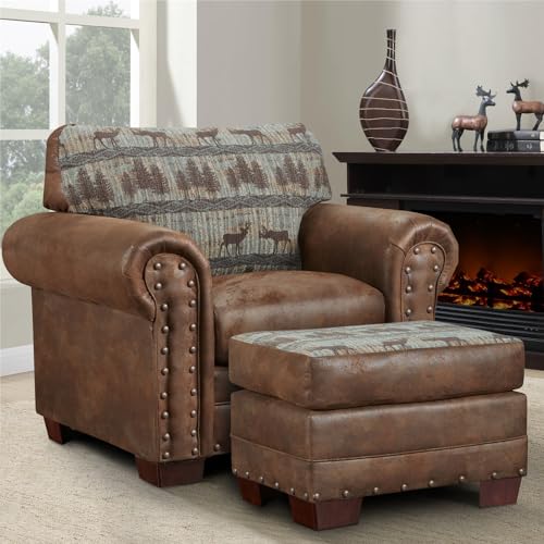Sillón tapizado color teal con reposabrazos miniatura 4