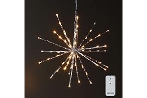 Raz Imports 18" Silver Starburst Sphere Lights