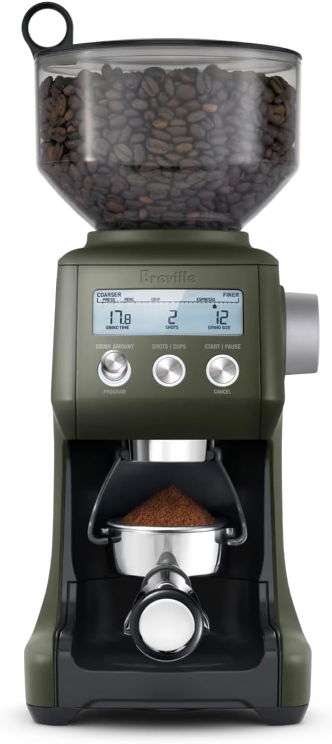 Breville Smart Grinder Pro BCG820OLT, Olive Tapenade Olive Tapenade 18 oz Coffee Bean Capacity