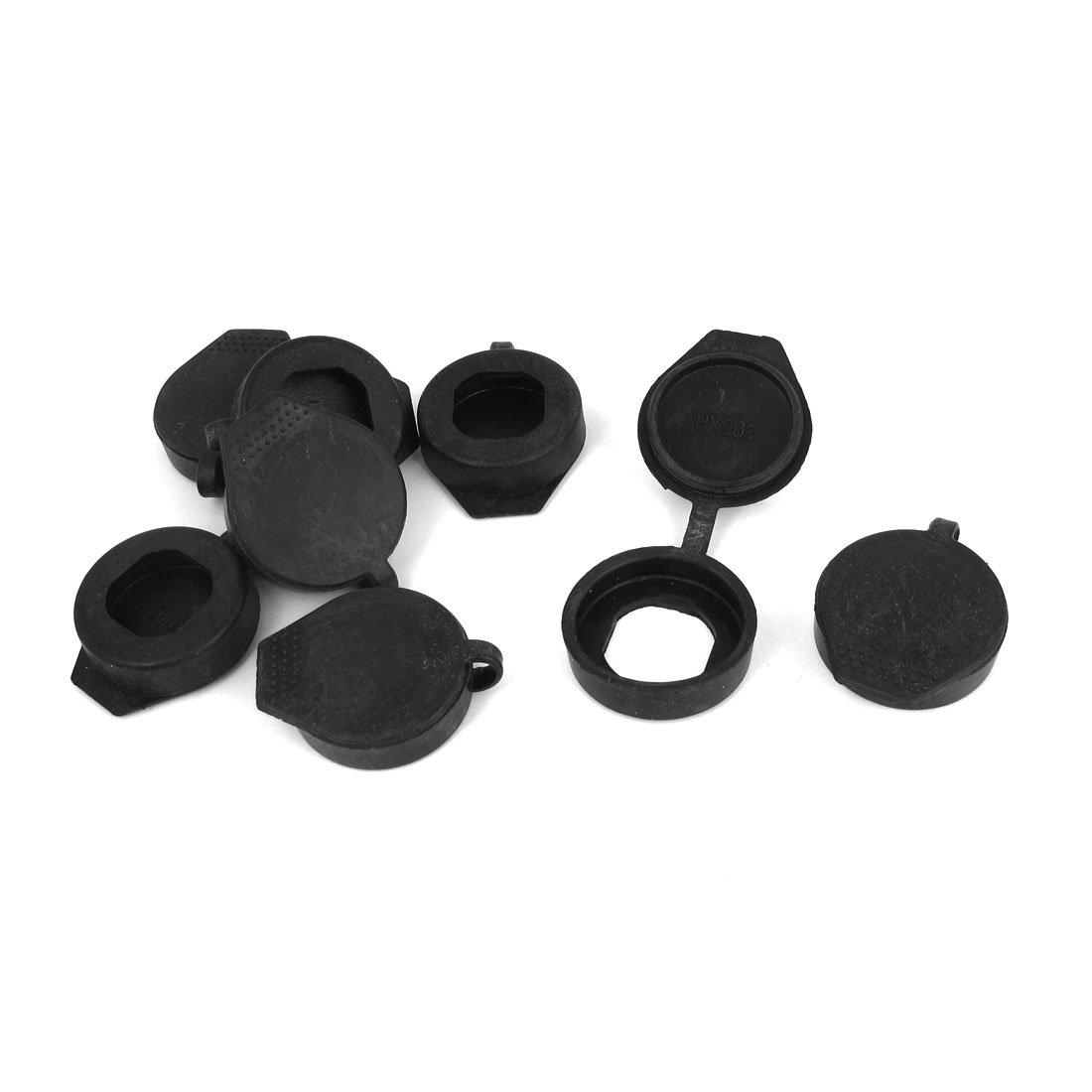 Aexit 8 Pcs Garage & Shop Black Round Soft Silicone Insulated Safety Protecting Power Converters Socket Cover