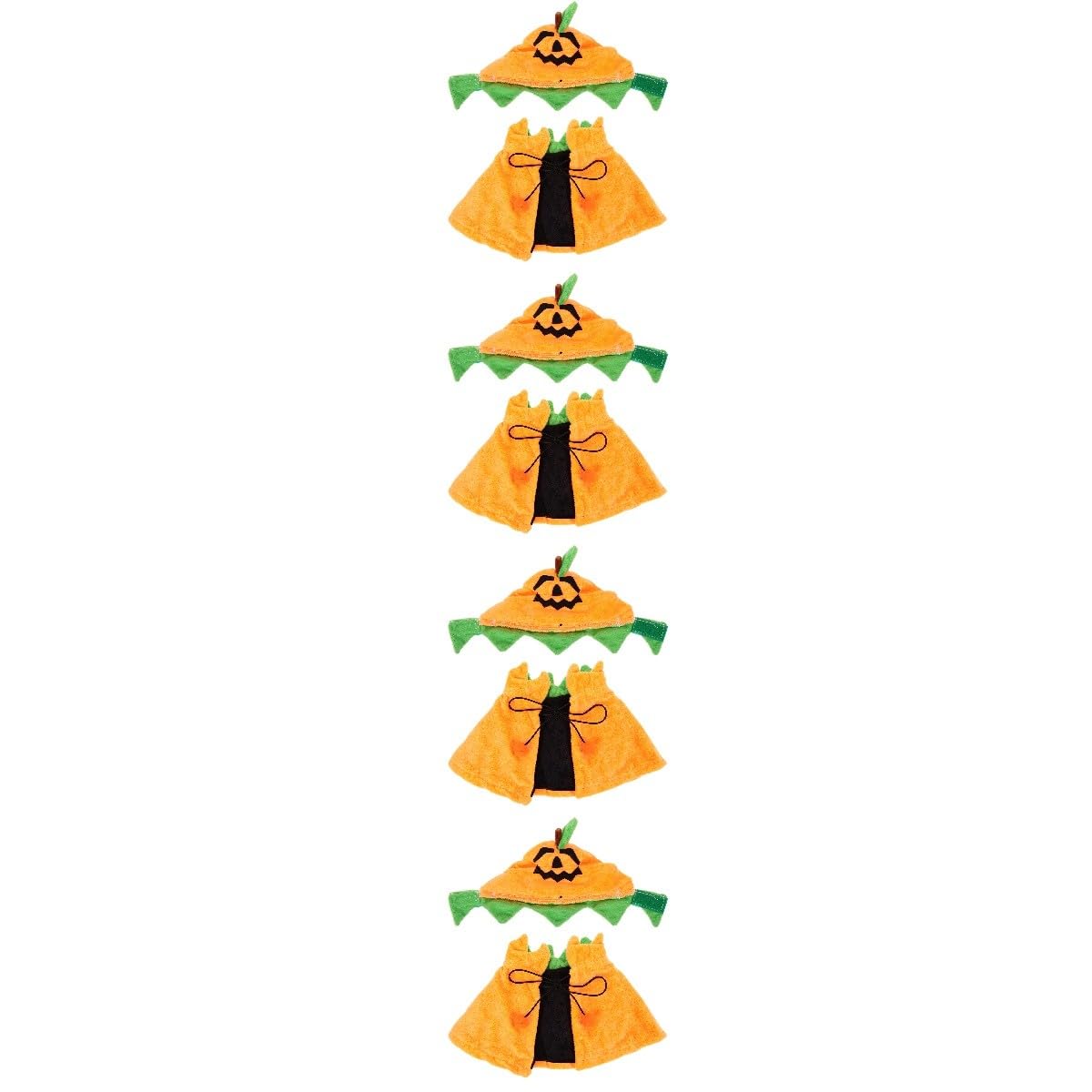 POPETPOP 4 Set Mantello Per Animali Domestici Mantello Di Peluche Per Animali Domestici Costume Da Zucca Di Halloween Per Gatti Mantello Di Zucca Per Cani Costume Di Halloween Per Cani