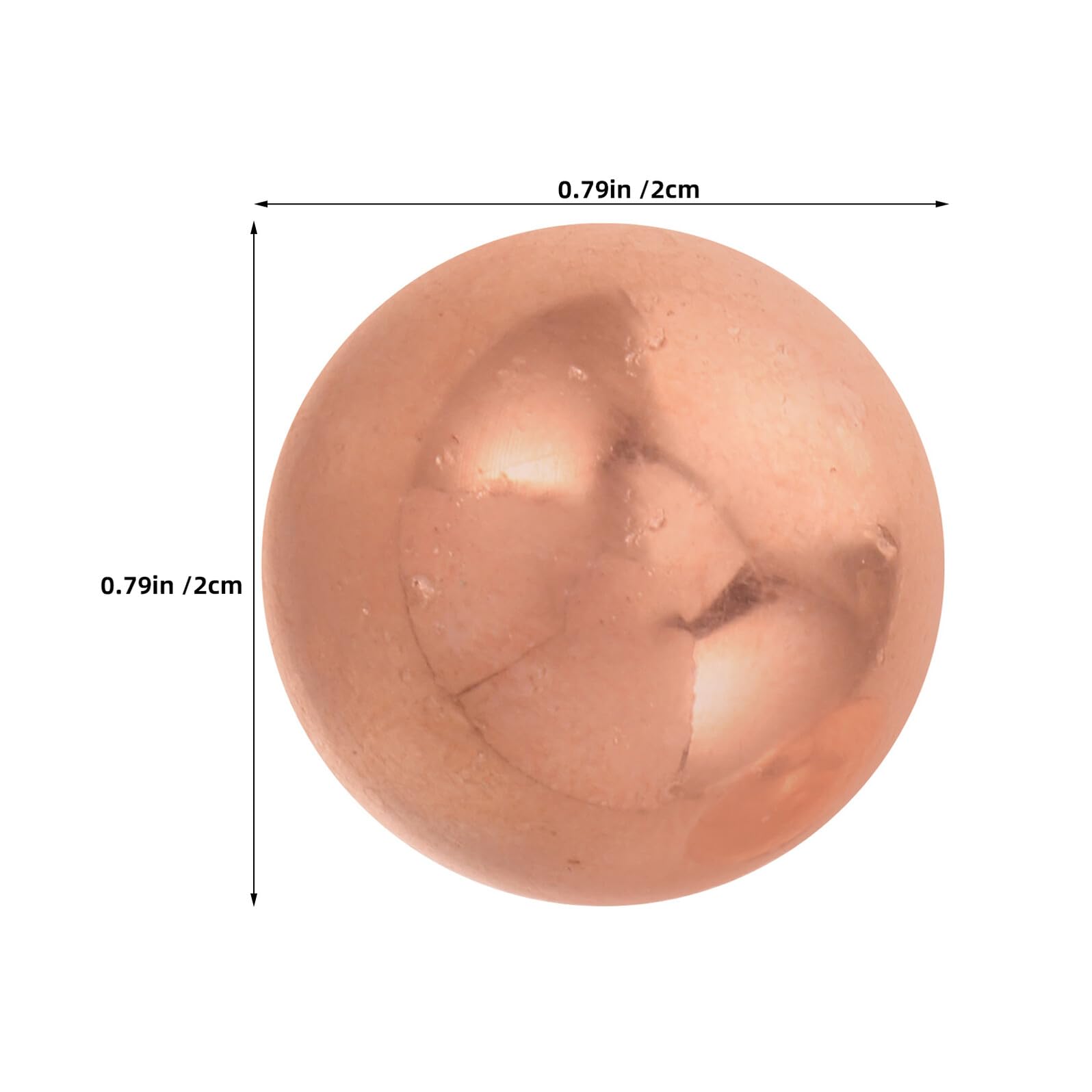 Bola de Cobre Puro de 2 Cm para Baño de Pájaros, Accesorio de Limpieza Natural para Bebederos, Mantenimiento de Estanques en Jardín Exterior y Patio Trasero, Decoración Resistente