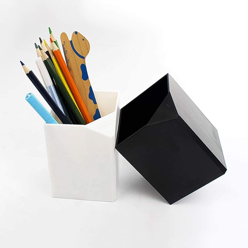 Papelería Portalápices de Material PP, Soporte para brochas de Maquillaje Duradero multifunción, Caja de Almacenamiento Simple y Elegante, portalápices de Gran Capacidad Portalápices