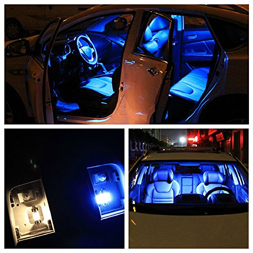 7pcs LED Premium Blue Light Interior Package Deal for Chevy Spark 2013-2015