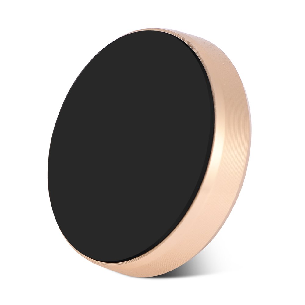 One-Hand Operate Magnetic Mount Holder, Magnetic Mount for Car, for Varieties of Mobile Phones and Tablets(Round Gold)