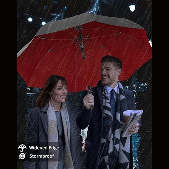 Image of RM 54 Inch Big Size Umbrella (Blue) with Waterproof Jacket, UV 50+ Protective Coating, and Fiberglass Shaft - Quick Drying Fabric - Perfect Big Umbrella for Rain, Wind and Sun (Blue)