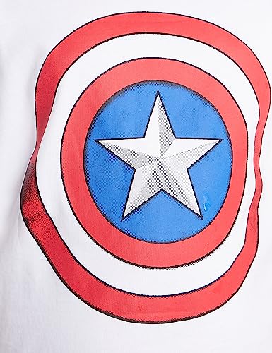 Image of Amazon Brand - Symbol Boy's Graphic Regular Fit Disney /Marvel T-Shirt || Caps Combo 100% Cotton